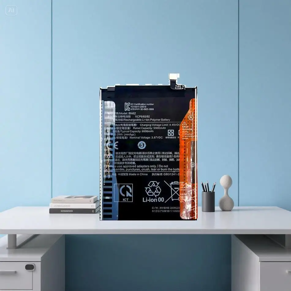 Экологически чистый для Xiaomi Redmi 9T BN62, версия, надежный источник питания, аккумулятор для мобильного телефона 6000 мАч
Экологически чистый для Xiaomi Redmi 9T BN62, версия, надежный источник питания, аккумулятор для мобильного телефона 6000 мАч