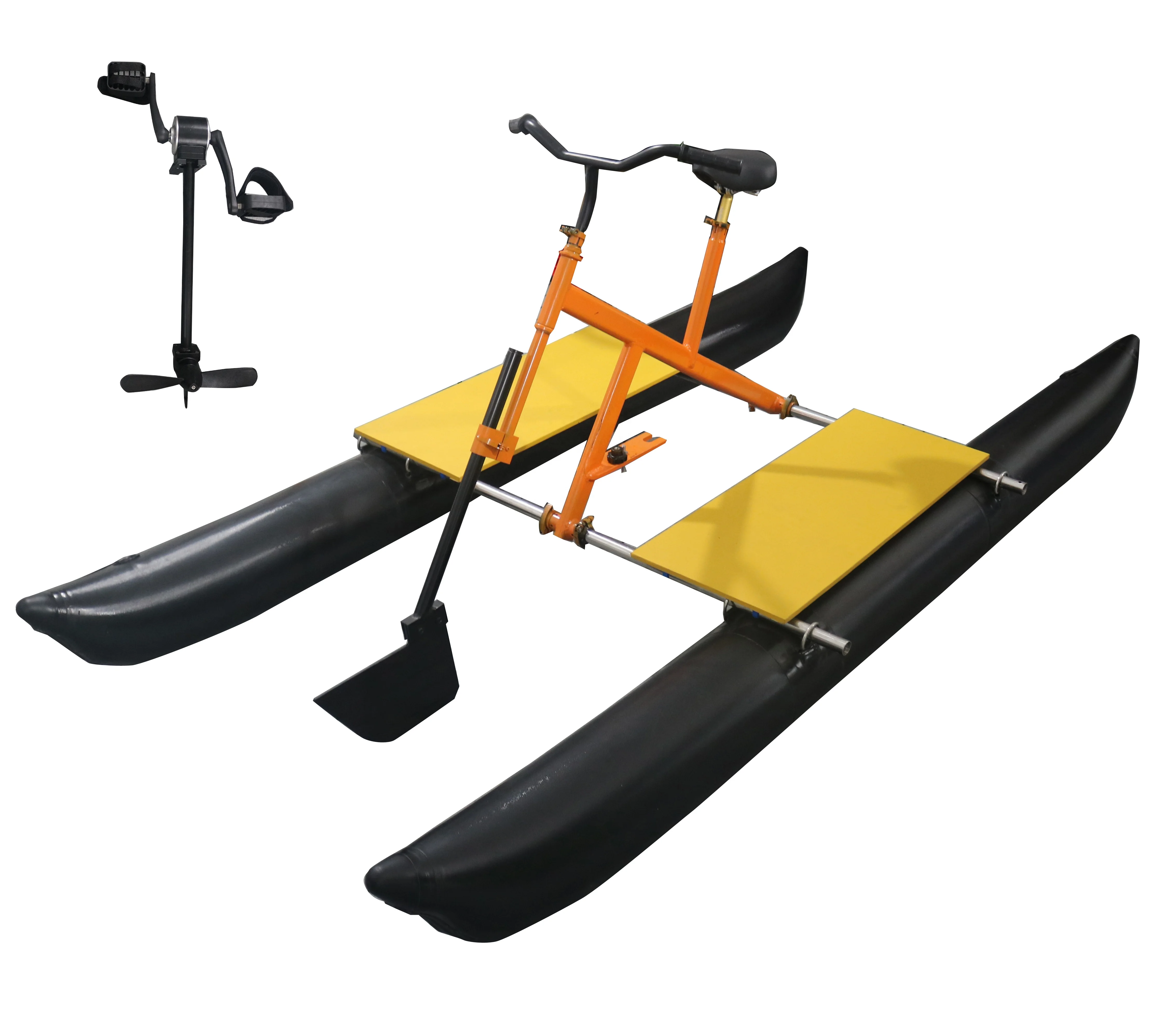 Wholesale Price Inflatable Water Bike Bicycle with Pedals Inflatable PVC Pontoon for Water Bike with Aluminum Frame
Wholesale Price Inflatable Water Bike Bicycle with Pedals Inflatable PVC Pontoon for Water Bike with Aluminum Frame