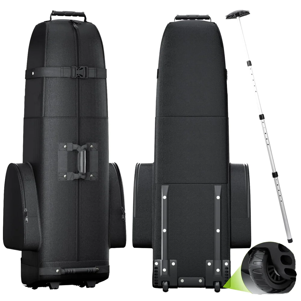 Retro zippered foldable wheeled golf travel bag with Oxford fabric, anti-theft portable golf club case
Retro zippered foldable wheeled golf travel bag with Oxford fabric, anti-theft portable golf club case