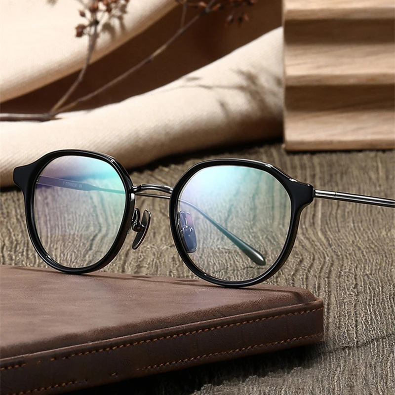 Vintage Titanium Acetate Men's Eyewear High Quality Retro Oval Eyeglasses Frame Women Japanese Trendy Unisex Glasses Frames
Vintage Titanium Acetate Men's Eyewear High Quality Retro Oval Eyeglasses Frame Women Japanese Trendy Unisex Glasses Frames