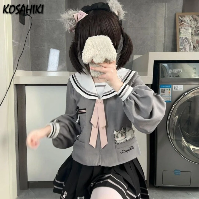 Japanese 3 Piece Sets Women Cartoon Embroidery Sweet Cute Bow Top+ Preppy Style Pleated Grunge Skirts Y2k Aesthetic Outfits Suit
Japanese 3 Piece Sets Women Cartoon Embroidery Sweet Cute Bow Top+ Preppy Style Pleated Grunge Skirts Y2k Aesthetic Outfits Suit