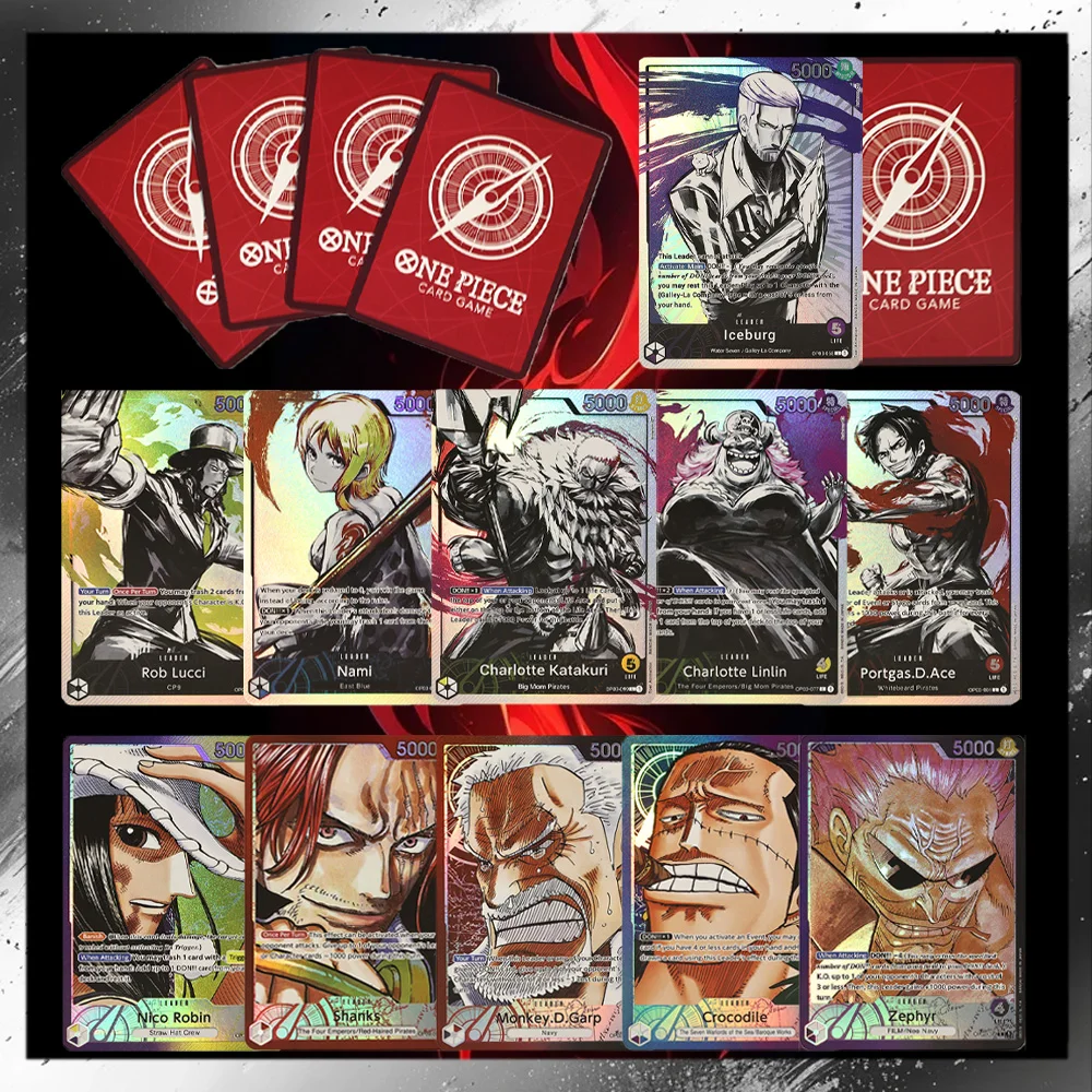 One Piece OPCG Proxy Cards English Version Shanks Sanji Sabo Zoro Luffy Lucci Nami Anime Game Collection Trading Cards
One Piece OPCG Proxy Cards English Version Shanks Sanji Sabo Zoro Luffy Lucci Nami Anime Game Collection Trading Cards