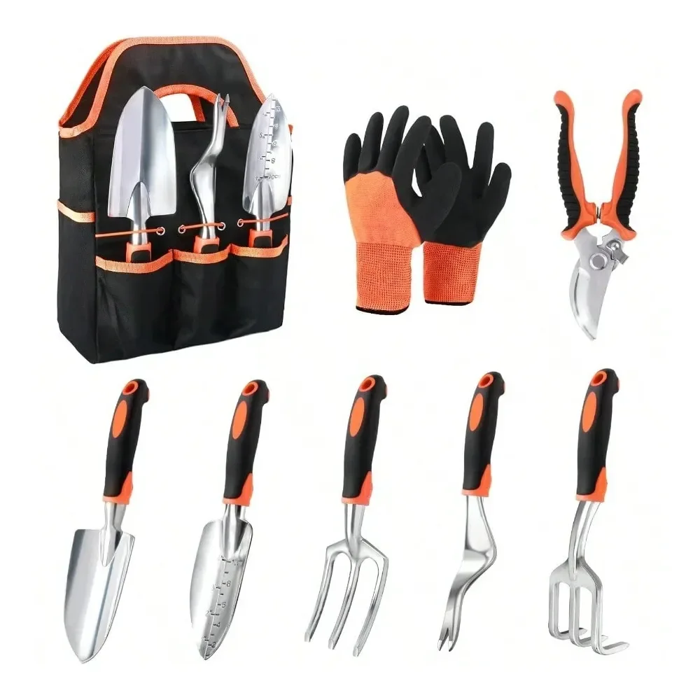 Tools Set 8 Piece Gardening Tools Set With Non Slip Ergonomic Handle Heavy Duty Garden Tool Set With Storage Bag Gardening Kit
Tools Set 8 Piece Gardening Tools Set With Non Slip Ergonomic Handle Heavy Duty Garden Tool Set With Storage Bag Gardening Kit