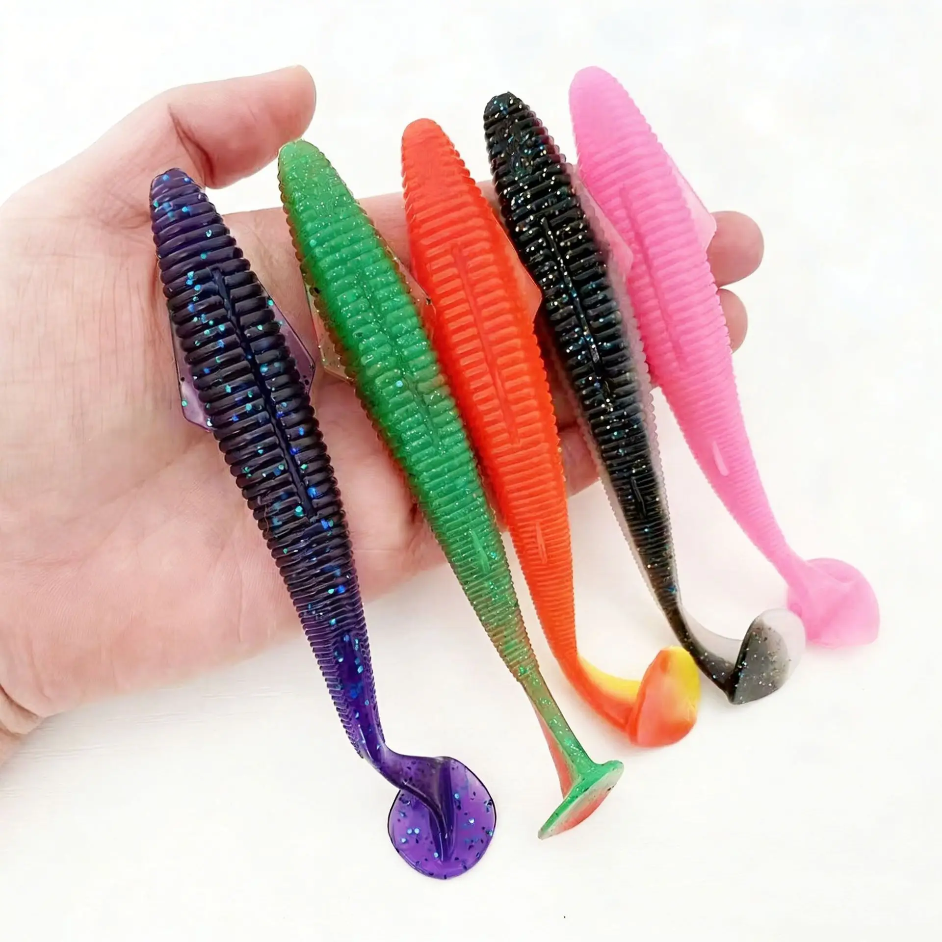 3PCS 12.5cm 13g T-Tail Soft Lure – Artificial Worm Bait Freshwater Saltwater Bass Tackle, Dynamic All-Water Action
3PCS 12.5cm 13g T-Tail Soft Lure – Artificial Worm Bait Freshwater Saltwater Bass Tackle, Dynamic All-Water Action
