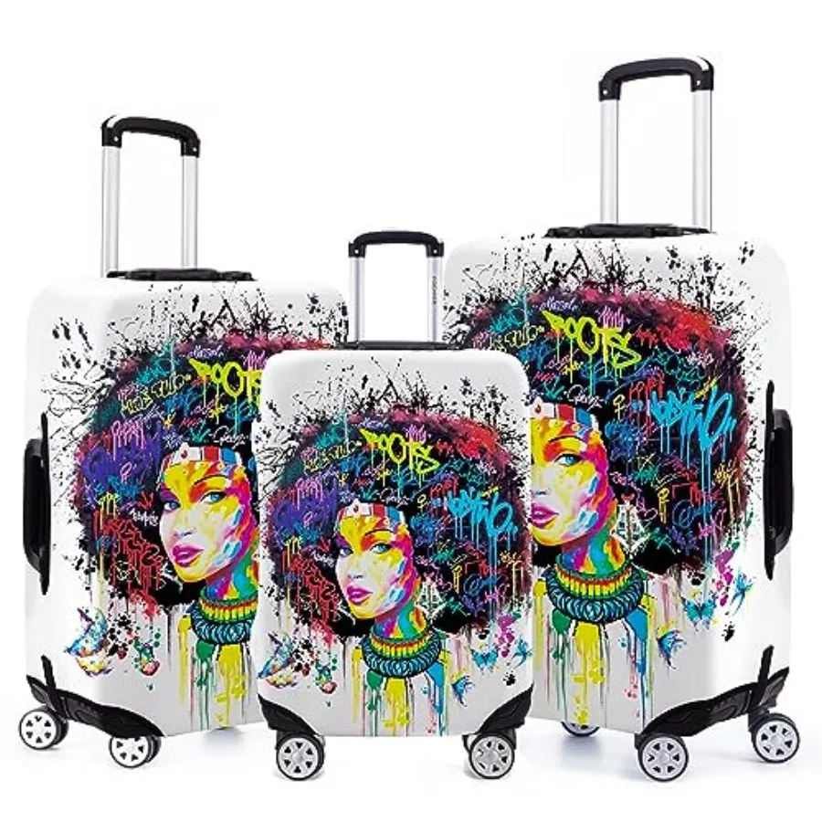 3 Pieces of Luggage Cover Travel Suitcase Protector African American Girl Elastic Washable Baggage Covers for Set of 3 Luggage
3 Pieces of Luggage Cover Travel Suitcase Protector African American Girl Elastic Washable Baggage Covers for Set of 3 Luggage