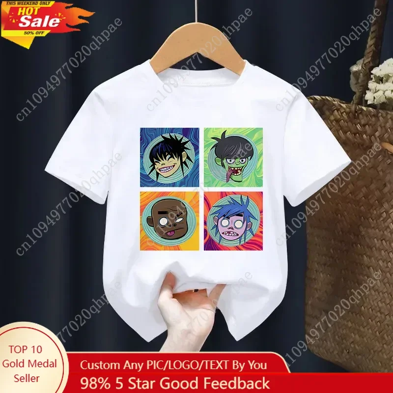 Gorillaz PUNK ROCK ChakaKhan Cartoon Fashion Fun Print Summer Children's T
Gorillaz PUNK ROCK ChakaKhan Cartoon Fashion Fun Print Summer Children's T