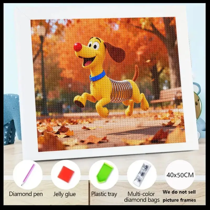 1PC 5D DIY Diamond Painting Kit, Cute Cartoon Slinky Dog Autumn Park Full Drill Diamond Art, Big Gem Crystal Painting Set for Ki
1PC 5D DIY Diamond Painting Kit, Cute Cartoon Slinky Dog Autumn Park Full Drill Diamond Art, Big Gem Crystal Painting Set for Ki