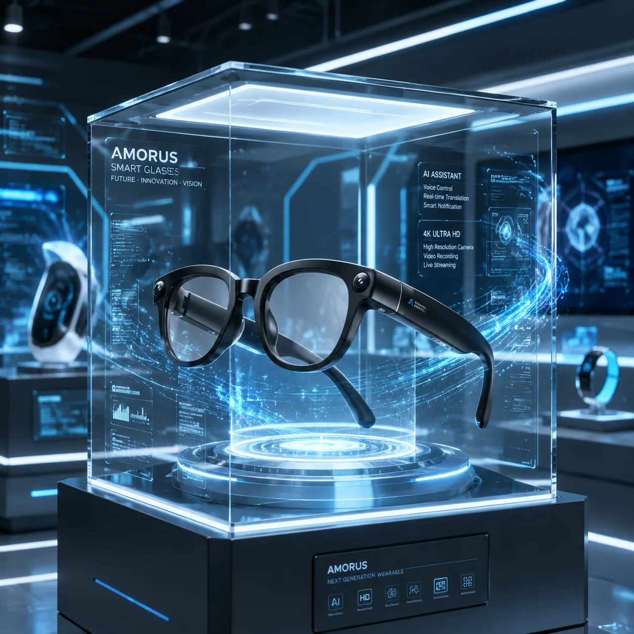 AI Smart Wireless Glasses Bluetooth Sunglasses Remote 8K Control Touch Photo Camera Recording Voice Assistant Translator
AI Smart Wireless Glasses Bluetooth Sunglasses Remote 8K Control Touch Photo Camera Recording Voice Assistant Translator