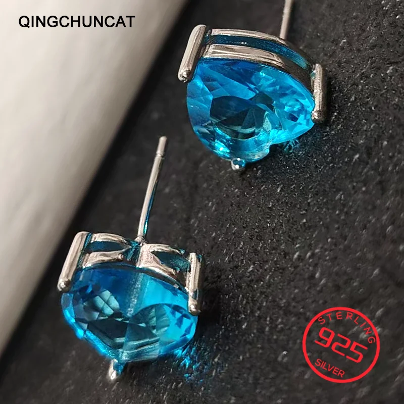 Love Heart Genuine Blue Topaz Amethyst Citrine Garnet Created Sapphire Ruby Emerald 925 Sterling Silver Gemstone Stud Earring
Love Heart Genuine Blue Topaz Amethyst Citrine Garnet Created Sapphire Ruby Emerald 925 Sterling Silver Gemstone Stud Earring