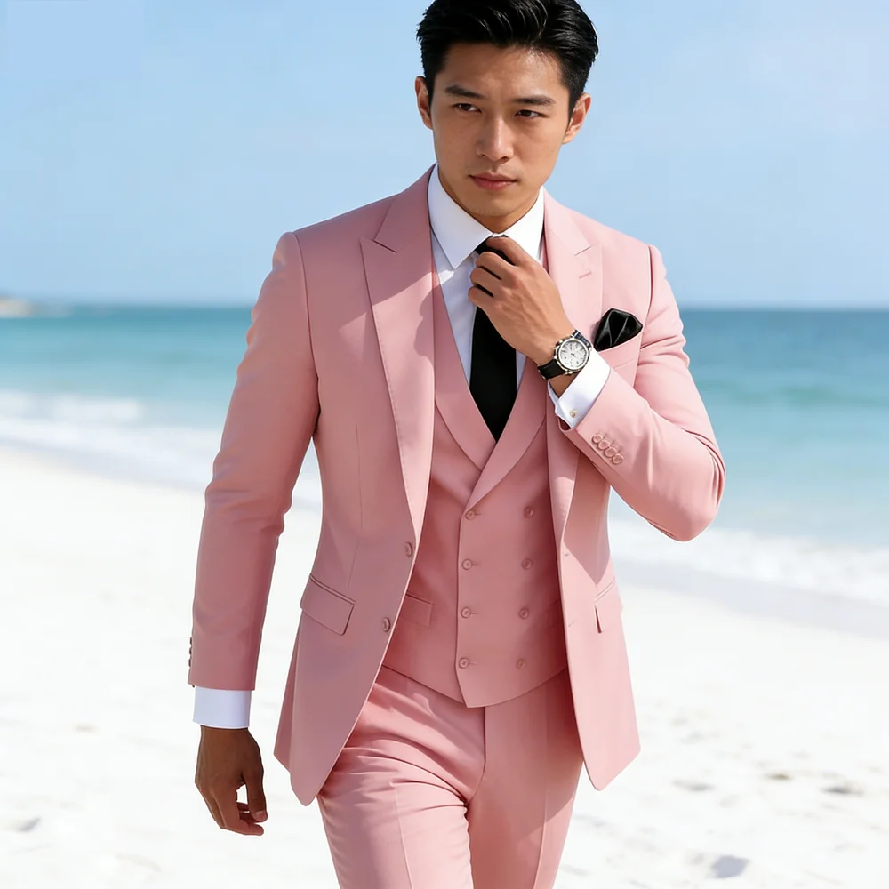 Мужской свадебный костюм-тройка Slim Fit: пиджак, двубортный жилет и брюки — формальный мужской костюм
Мужской свадебный костюм-тройка Slim Fit: пиджак, двубортный жилет и брюки — формальный мужской костюм