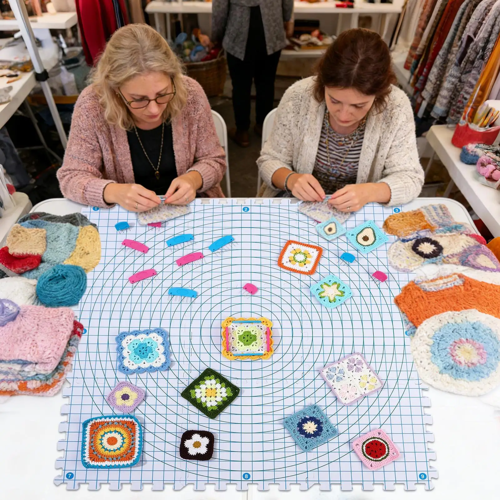 Crochet Blocking Mats Crocheting Tool Knitting Square Blocking Board For Knitters Crocheters Fiber Artists Garments Carpets
Crochet Blocking Mats Crocheting Tool Knitting Square Blocking Board For Knitters Crocheters Fiber Artists Garments Carpets