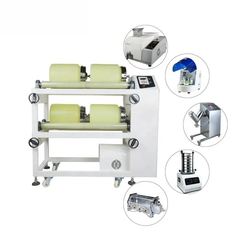 GMS5-4 Lab Roll Jar Mill - 4-Position Bench Top Powder Grinder (One-Stop Manufacturer)
GMS5-4 Lab Roll Jar Mill - 4-Position Bench Top Powder Grinder (One-Stop Manufacturer)
