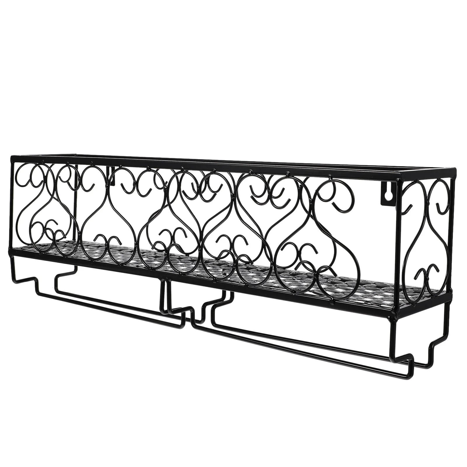 1Pcs Wall Mounted Wine Rack Black Electroplated Metal Storage Organizer for Wine Bottles Glass Cups Hanging Display
1Pcs Wall Mounted Wine Rack Black Electroplated Metal Storage Organizer for Wine Bottles Glass Cups Hanging Display