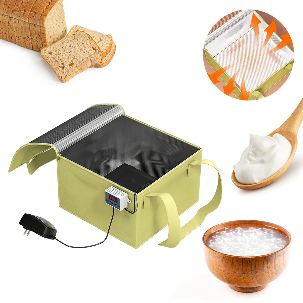 Folding Bread Proofing Box with Temp Control Dough Proofer Sourdough Warming Mat for Sourdough Baking Pizza Yogurt Kombucha
Folding Bread Proofing Box with Temp Control Dough Proofer Sourdough Warming Mat for Sourdough Baking Pizza Yogurt Kombucha