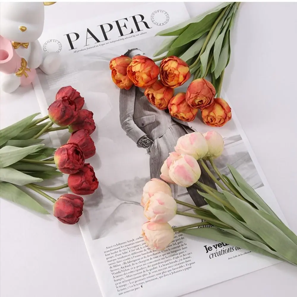 Photography Props 7 Heads Artificial Tulip Branches Real Touch Handmade Silk Tulip Flower Realistic Fake Flowers Birthday Decor
Photography Props 7 Heads Artificial Tulip Branches Real Touch Handmade Silk Tulip Flower Realistic Fake Flowers Birthday Decor