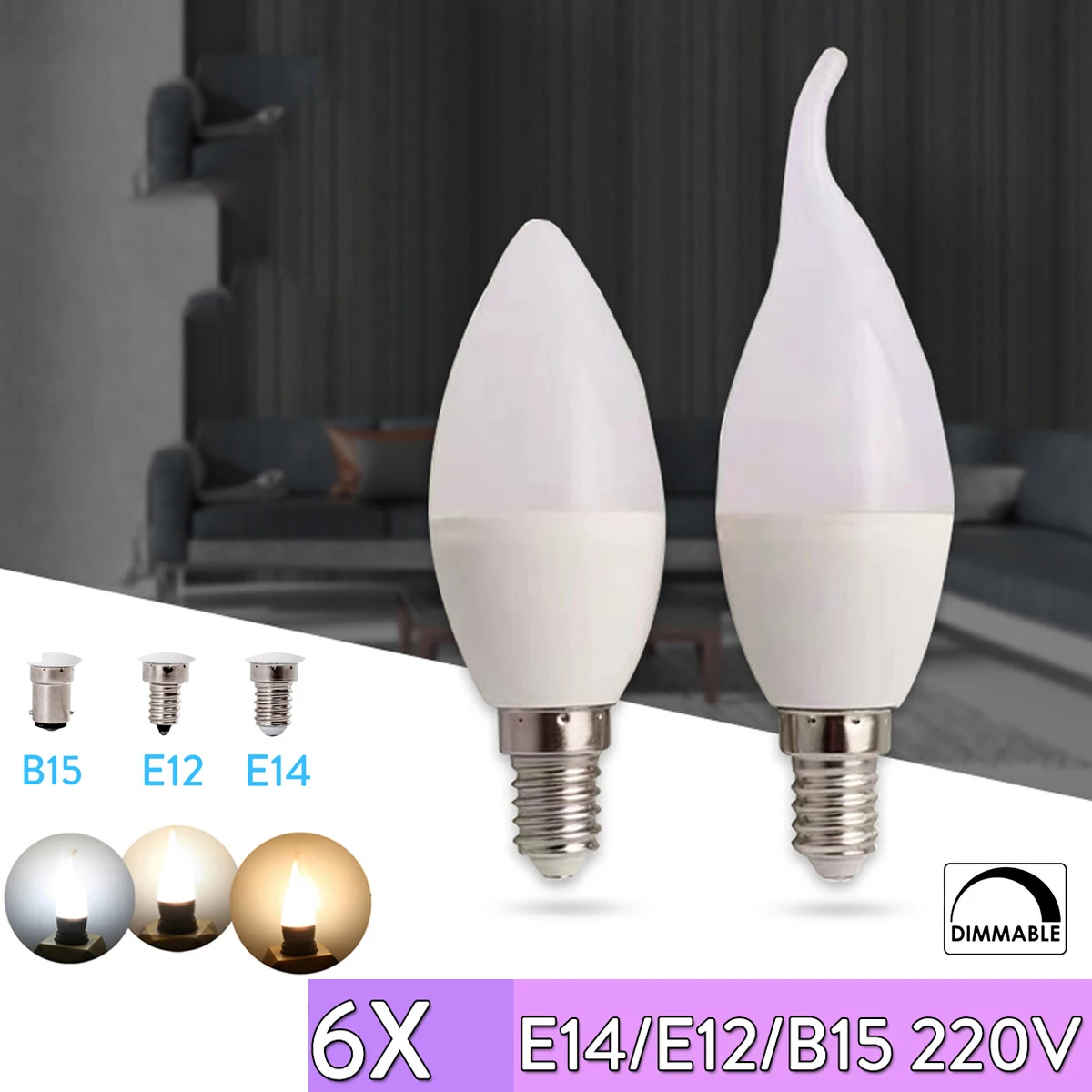 6x регулируемый свет Led свеча лампа 5w лампа 220v 240v лампа 3000k 4500k 6000k E12 энергосберегающая декоративная люстра замена
6x регулируемый свет Led свеча лампа 5w лампа 220v 240v лампа 3000k 4500k 6000k E12 энергосберегающая декоративная люстра замена