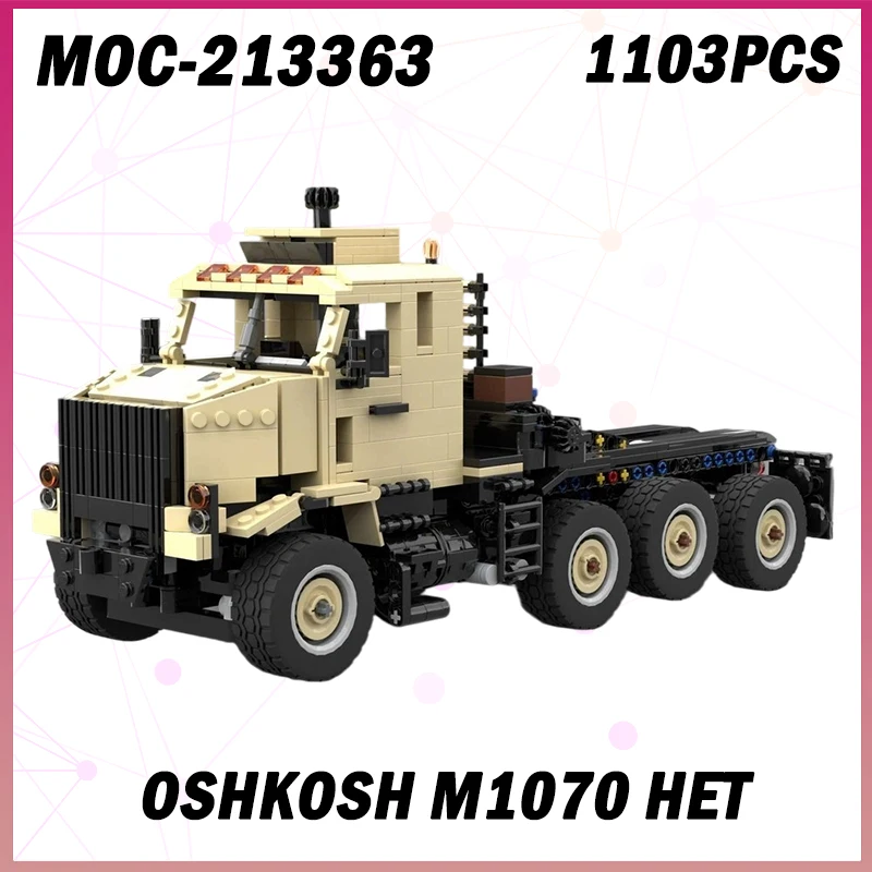 1103PCS MOC-213363 Oshkosh M1070 HET Building Block Model US Heavy Equipment Transport Vehicle Brick Set Creative Xmas Diy Gifts
1103PCS MOC-213363 Oshkosh M1070 HET Building Block Model US Heavy Equipment Transport Vehicle Brick Set Creative Xmas Diy Gifts