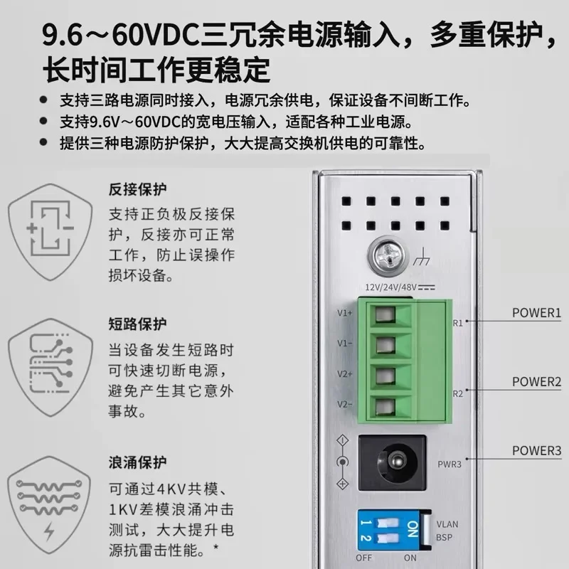 TPLINK industrial grade switch rail mounted TL-SF1005/SF1008/5-port, 8-port, 16 port wall mounted installation
TPLINK industrial grade switch rail mounted TL-SF1005/SF1008/5-port, 8-port, 16 port wall mounted installation
