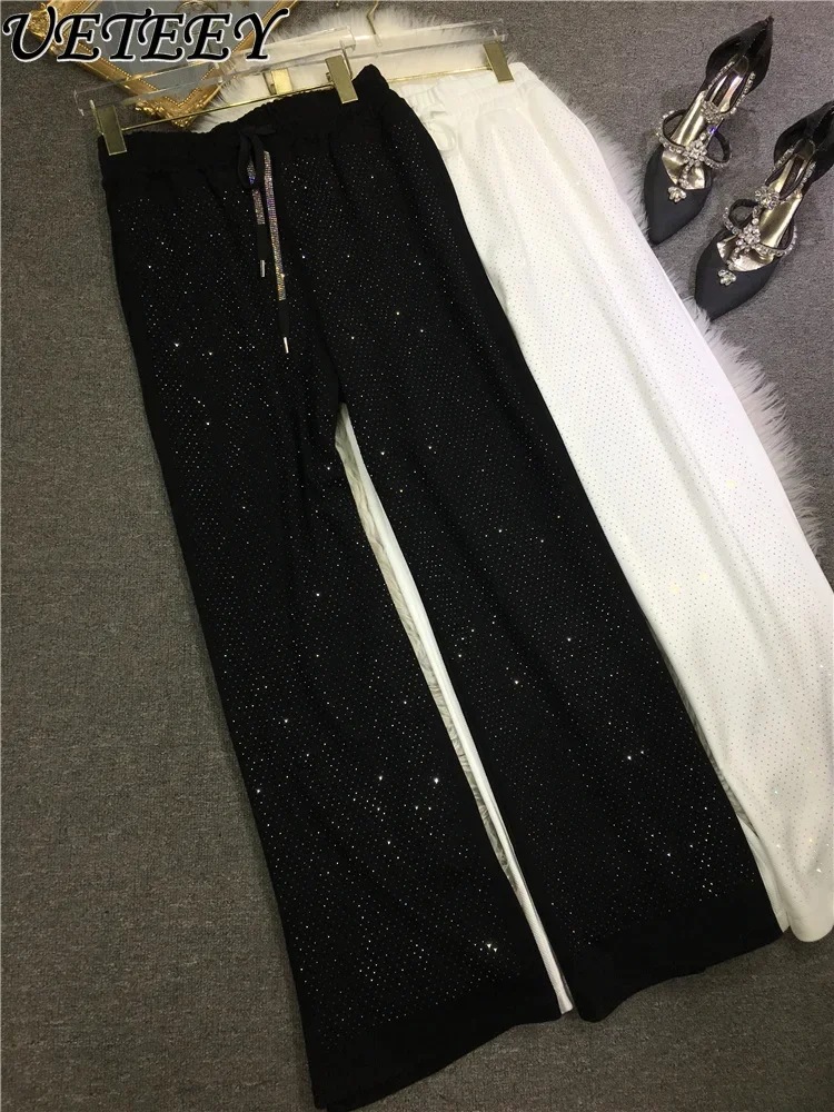 Heavy Embroidery Hot Drilling Wide-Leg Pant for Women Black All-Matching Long Straight Pants Spring and Summer Trousers
Heavy Embroidery Hot Drilling Wide-Leg Pant for Women Black All-Matching Long Straight Pants Spring and Summer Trousers