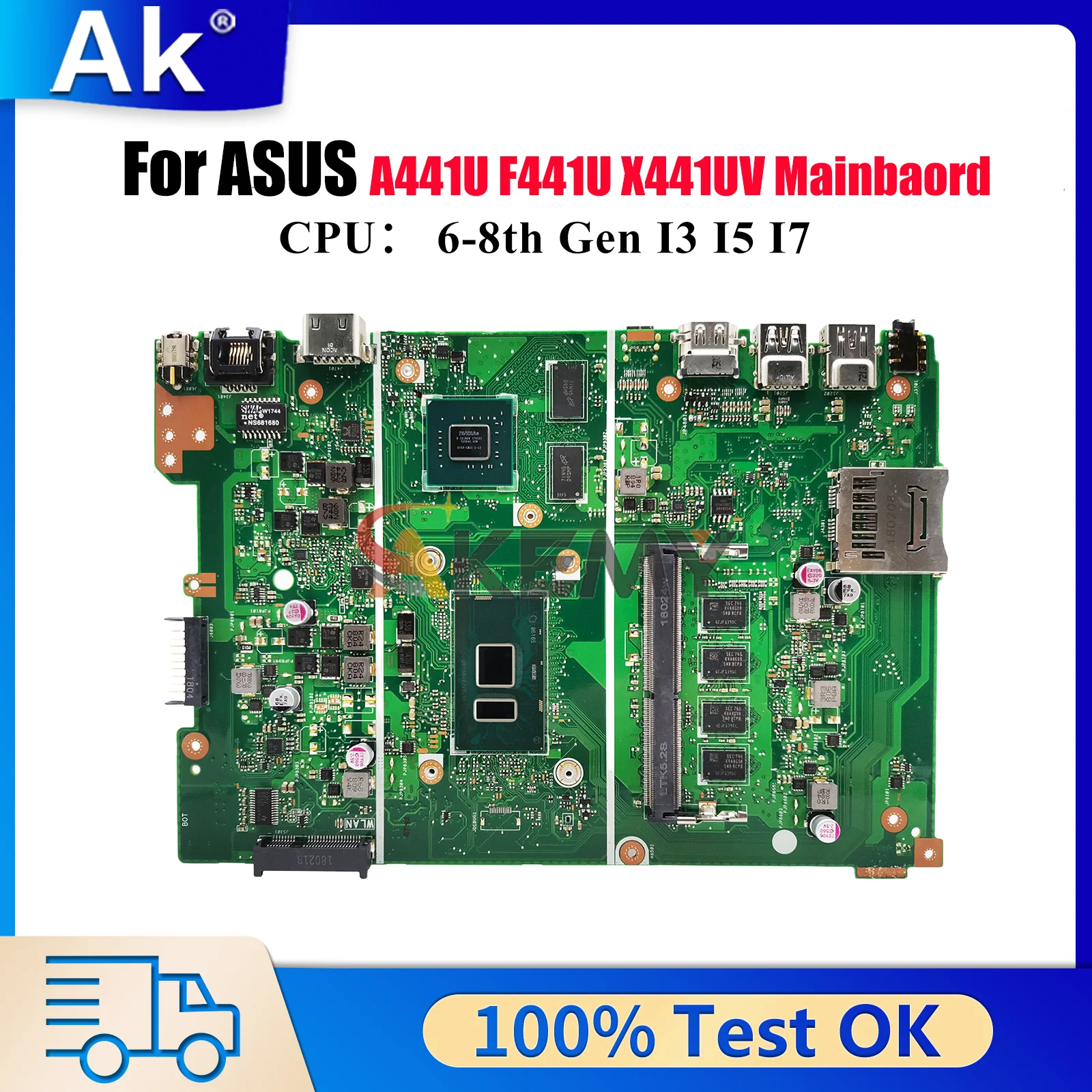 X441UV Laptop Motherboard For ASUS X441UBR X441UAR X441UAK X441U X441UB F441U A441U X441URK X441UVK Mainboard With I3 I5 I7 CPU
X441UV Laptop Motherboard For ASUS X441UBR X441UAR X441UAK X441U X441UB F441U A441U X441URK X441UVK Mainboard With I3 I5 I7 CPU