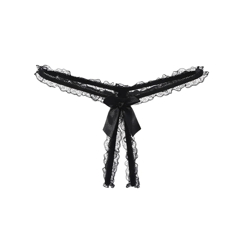 1PC Bow Lace Open-Crotch Thong, Sexy Transparent Lingerie Panties, Soft Breathable Women's Underwear Ladies Underpants
1PC Bow Lace Open-Crotch Thong, Sexy Transparent Lingerie Panties, Soft Breathable Women's Underwear Ladies Underpants
