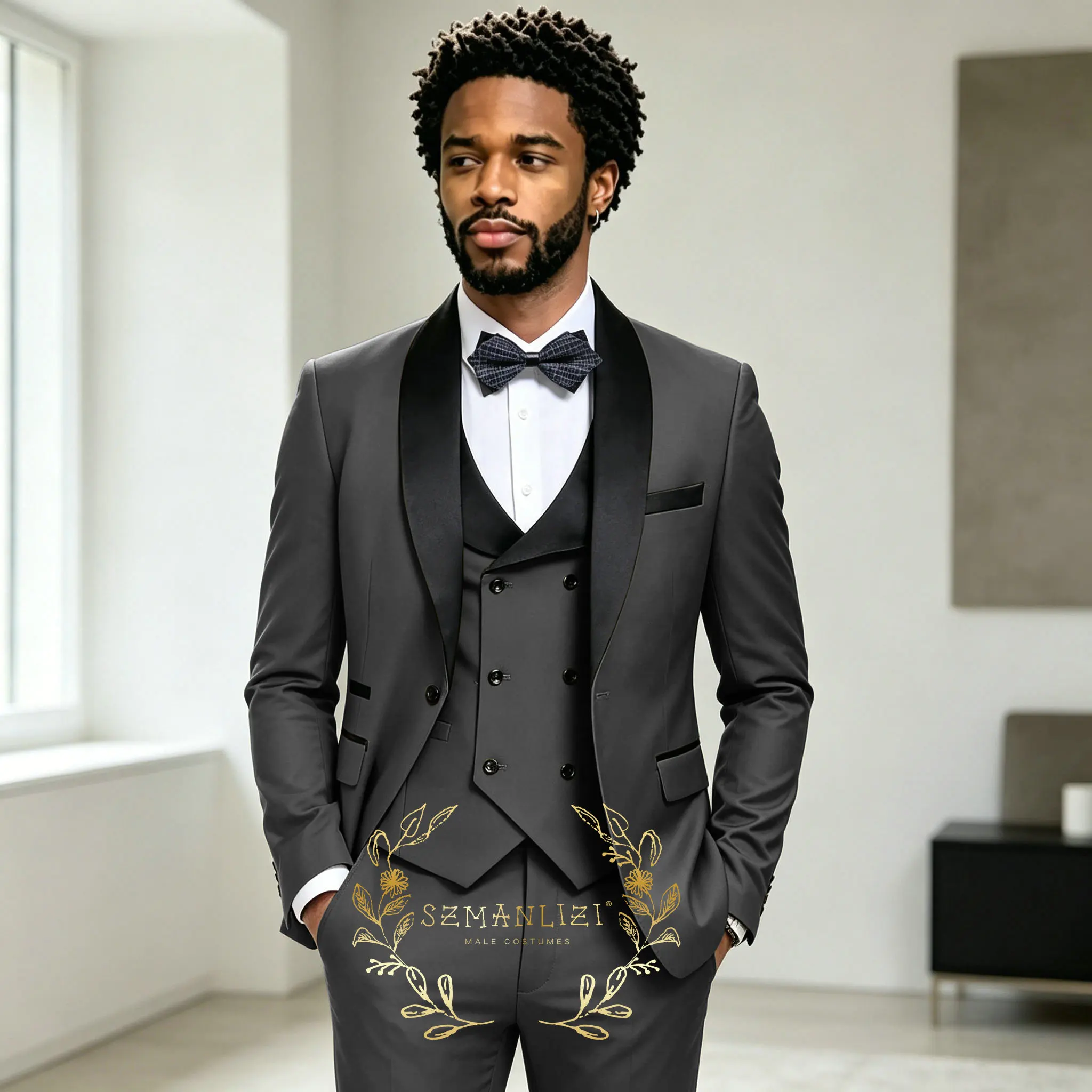 Dark Grey Men's Tuxedo Wedding Suits For Men Bespoke Groom Wear Formal Fashion Men Suit Prom Party Best Man Blazer+Pants+Vest
Dark Grey Men's Tuxedo Wedding Suits For Men Bespoke Groom Wear Formal Fashion Men Suit Prom Party Best Man Blazer+Pants+Vest
