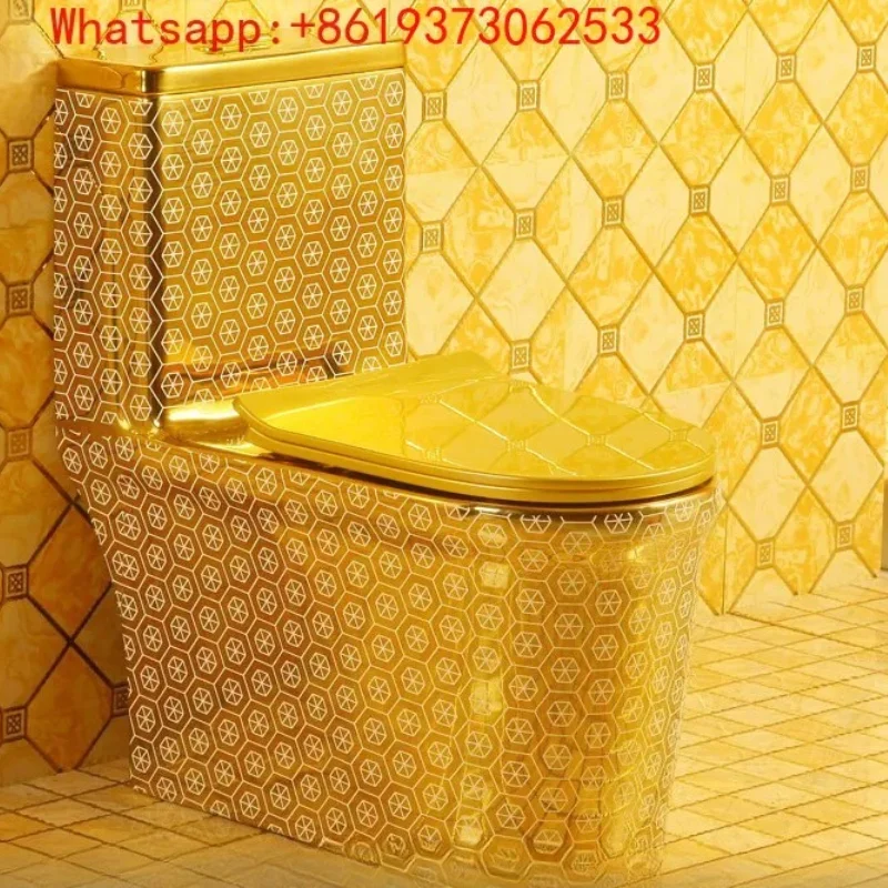 Gold Copper Coin Pattern Toilet Silent Siphon Household Toilet Smart Clean Glaze Surface Deodorant Large Diameter Gold Plating
Gold Copper Coin Pattern Toilet Silent Siphon Household Toilet Smart Clean Glaze Surface Deodorant Large Diameter Gold Plating