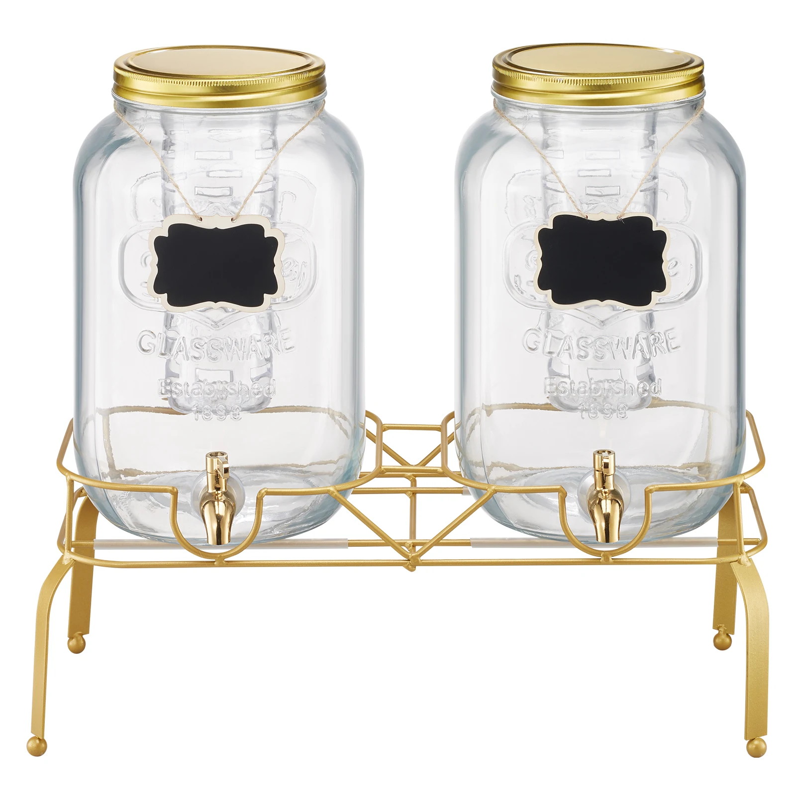 2 Pack 2-Gallon Glass Beverage Dispensers with Metal Stand, Stainless Steel Spigot, and Infuser – Ideal for Serving Iced Tea, Le
2 Pack 2-Gallon Glass Beverage Dispensers with Metal Stand, Stainless Steel Spigot, and Infuser – Ideal for Serving Iced Tea, Le