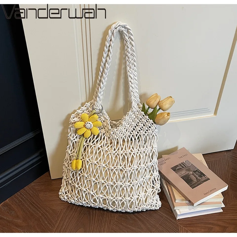Summer Beach Resort Fashion Trendy Hollow Out Straw Woven Ladies Large Capacity Shoulder Bag WIth Hand-Woven Beach Casual Tote
Summer Beach Resort Fashion Trendy Hollow Out Straw Woven Ladies Large Capacity Shoulder Bag WIth Hand-Woven Beach Casual Tote