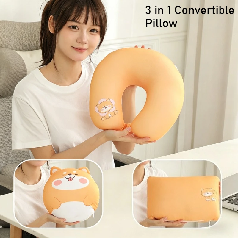 Transformable 3-in-1 Cute Animal Pillow Multi-Functional Cartoon Travel Neck Support Pillow Convertible Plush Toy for Flight
Transformable 3-in-1 Cute Animal Pillow Multi-Functional Cartoon Travel Neck Support Pillow Convertible Plush Toy for Flight