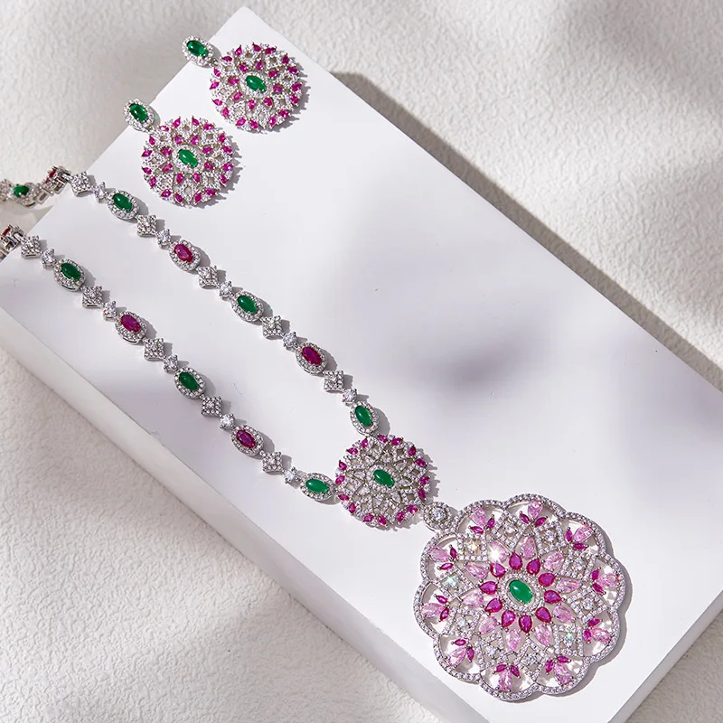 Fashion UAE Dubai Bridal Long Sweater Necklace Earrings Jewelry Set For Women Wedding Party Evening Dress Jewelry Accessories
Fashion UAE Dubai Bridal Long Sweater Necklace Earrings Jewelry Set For Women Wedding Party Evening Dress Jewelry Accessories