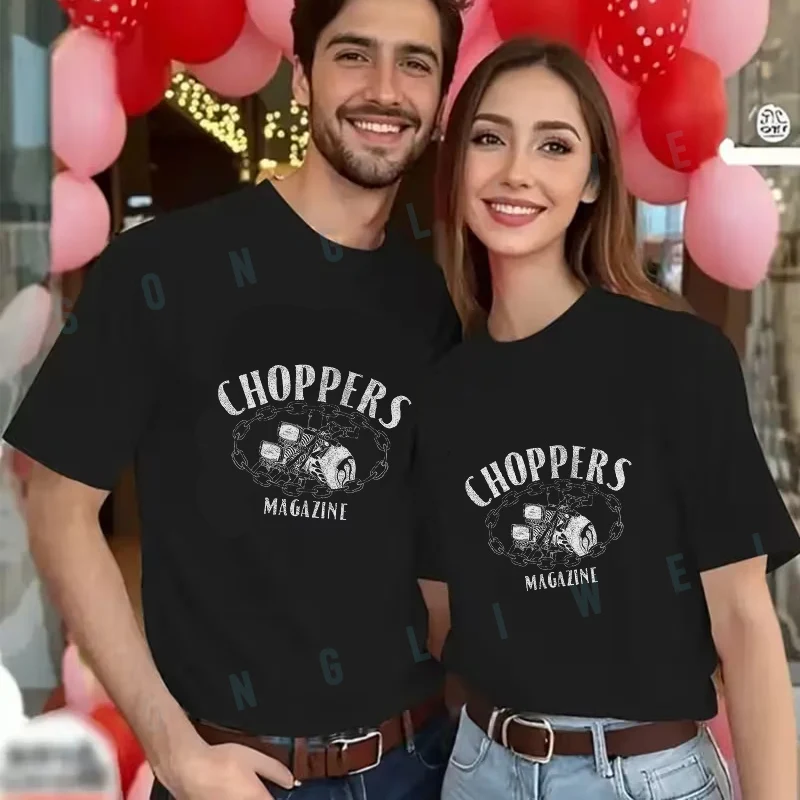 Choppers Chain Magazine California 1967 T-shirt Men's And Women's Summer New Casual Tee Short-sleeved Fashion Moto Top
Choppers Chain Magazine California 1967 T-shirt Men's And Women's Summer New Casual Tee Short-sleeved Fashion Moto Top