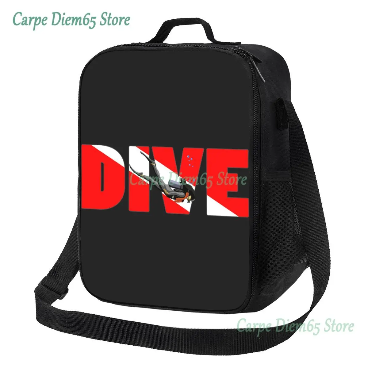 Custom Scuba Dive Flag And Diver Lunch Bag Men Women Warm Cooler Insulated Lunch Boxes for Children School
Custom Scuba Dive Flag And Diver Lunch Bag Men Women Warm Cooler Insulated Lunch Boxes for Children School