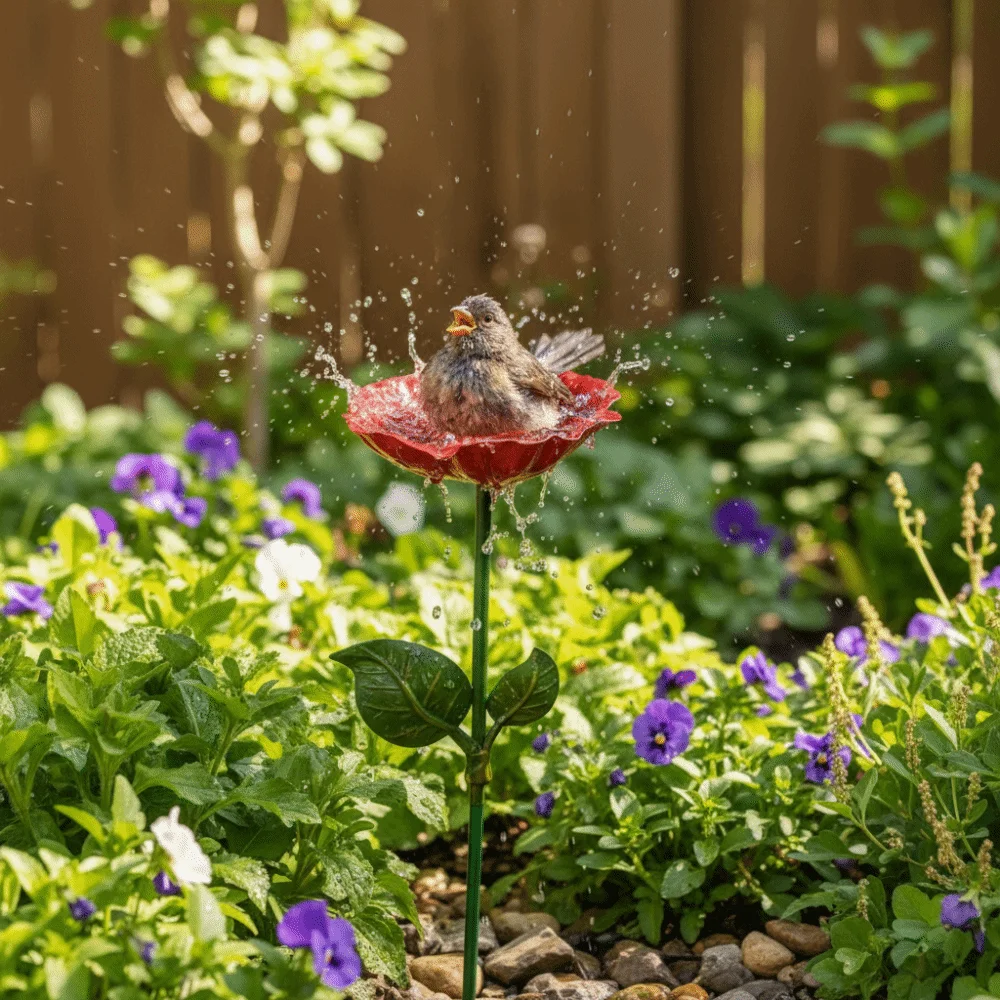 Multi-Function Insect Bird Bath Iron Ornamental Horticulture Garden Birdbath Flower Shape Bee Butterfly Watering Station Outside
Multi-Function Insect Bird Bath Iron Ornamental Horticulture Garden Birdbath Flower Shape Bee Butterfly Watering Station Outside