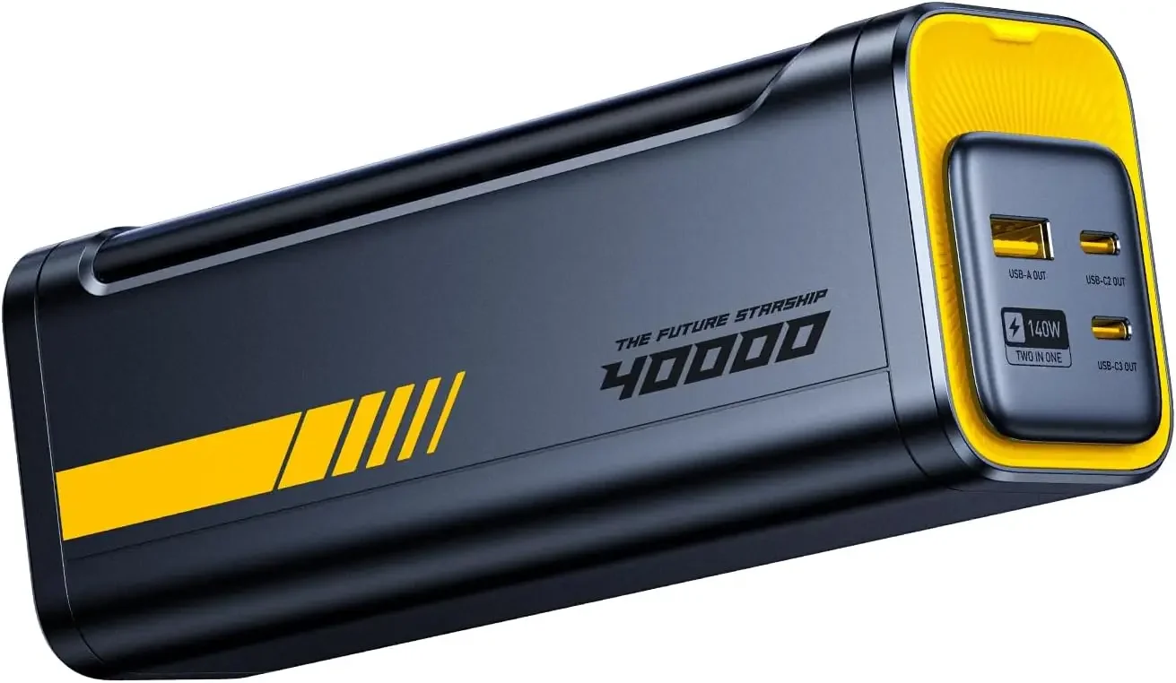 140W PD3.1 Laptop Power Bank 40000mAh Fast Charging Station, The Future Starship 2 in 1 Camping
140W PD3.1 Laptop Power Bank 40000mAh Fast Charging Station, The Future Starship 2 in 1 Camping