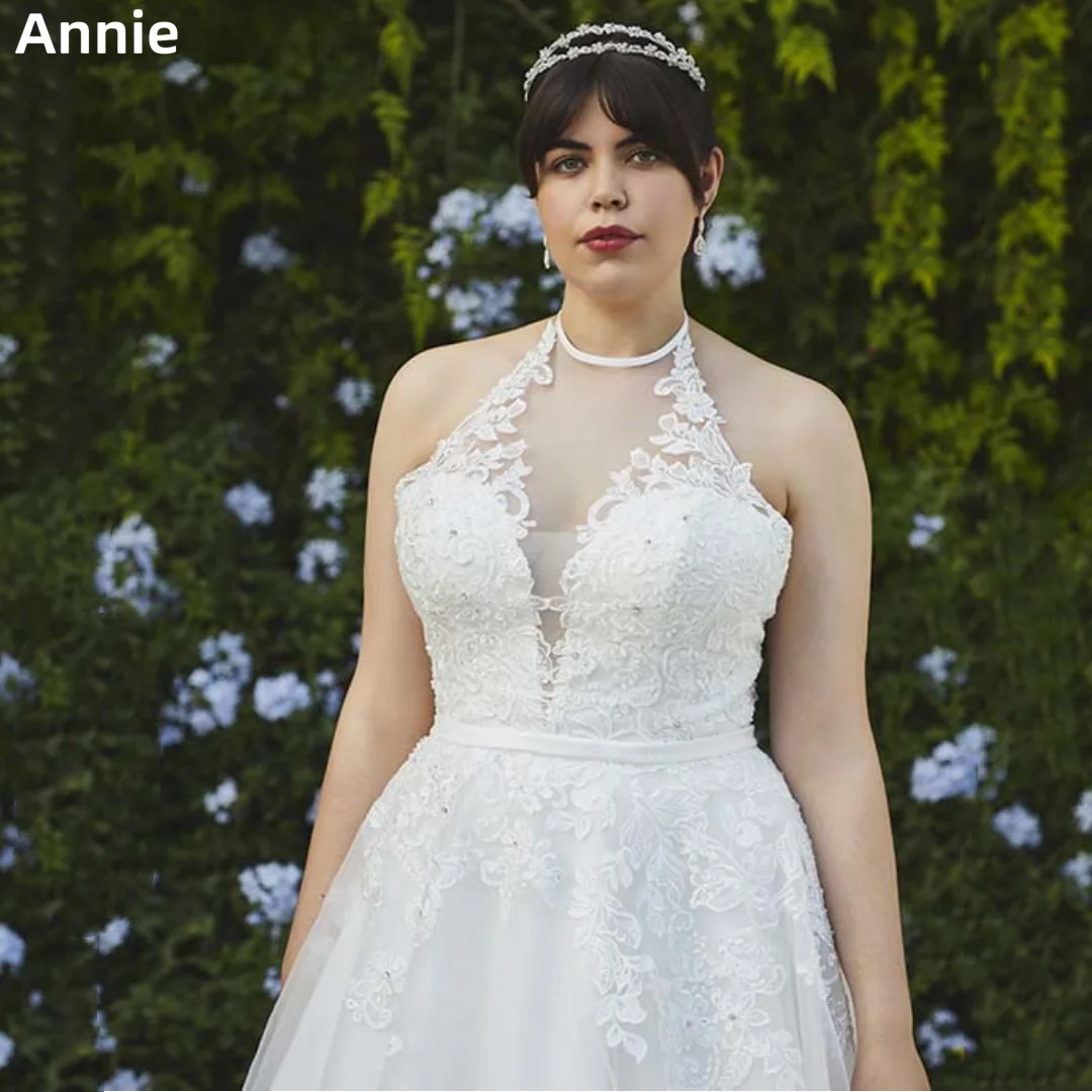 Annie Gorgeous White Prom Dresses Halter Lace Embroidery Evening Dresses Corset Formal Occasions Vestidos De Fiesta Customized
Annie Gorgeous White Prom Dresses Halter Lace Embroidery Evening Dresses Corset Formal Occasions Vestidos De Fiesta Customized