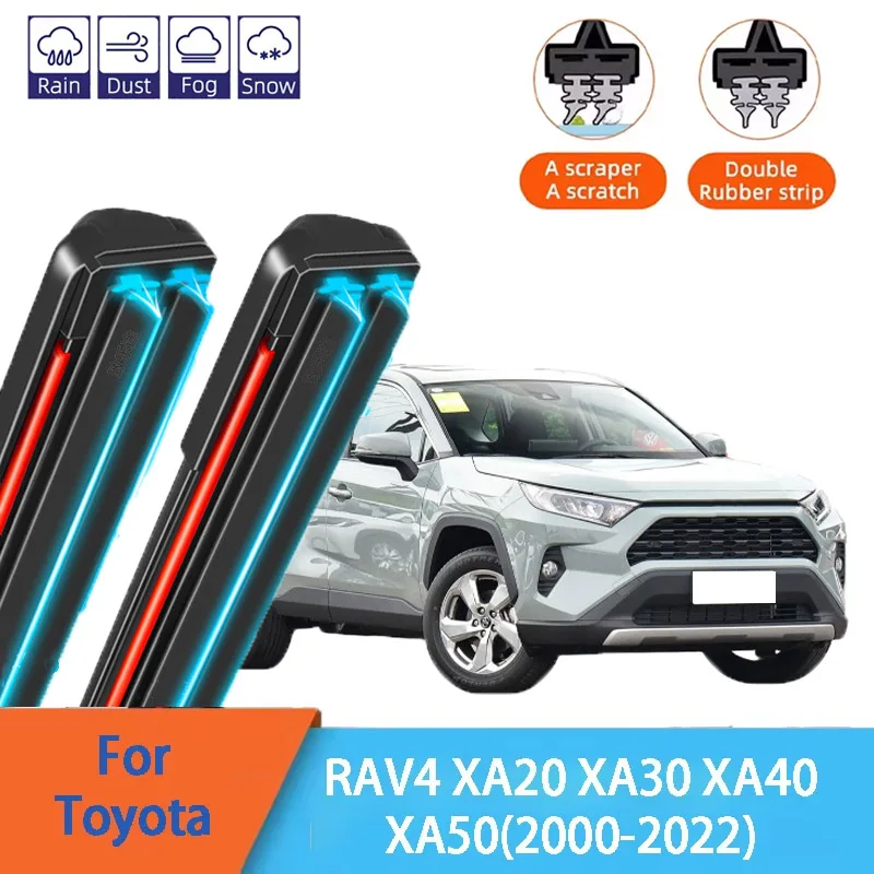 For Toyota RAV4 XA20 XA30 XA40 XA50 Front Windscreen Wipers Double Rubber Car Wiper Blades Car Accessories 2022 2018 2013 2012
For Toyota RAV4 XA20 XA30 XA40 XA50 Front Windscreen Wipers Double Rubber Car Wiper Blades Car Accessories 2022 2018 2013 2012