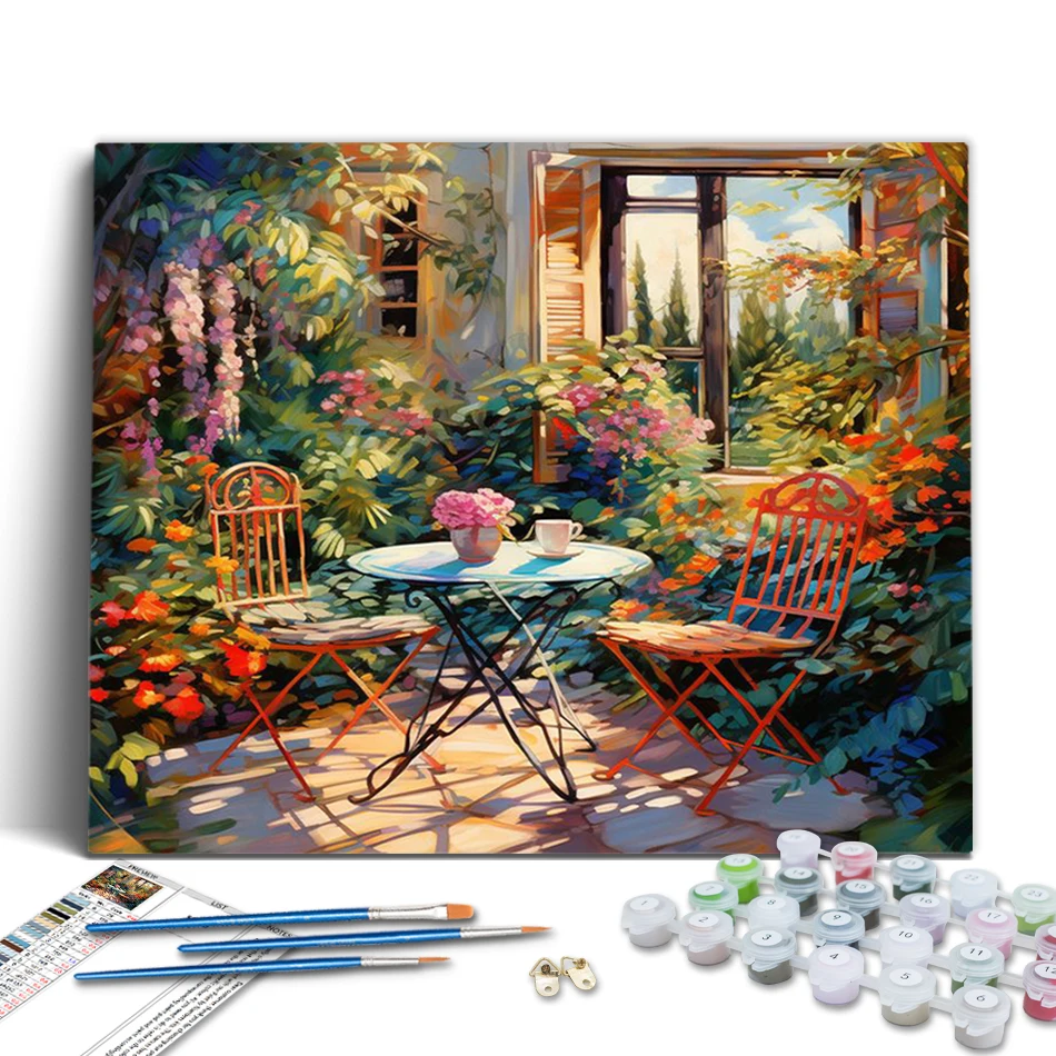 RUOPOTY Paint By Numbers family garden Landscape Paintings On Number Picture Frame Watercolor Drawing Brushes Diy Set Wall Decor
RUOPOTY Paint By Numbers family garden Landscape Paintings On Number Picture Frame Watercolor Drawing Brushes Diy Set Wall Decor