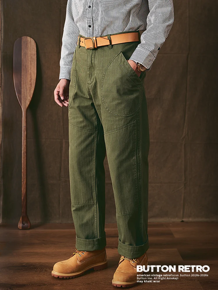 Мужские повседневные брюки в стиле американского ретро, прямые, из чистого хлопка, в стиле милитари, свободного кроя, для работы и на каждый день
Мужские повседневные брюки в стиле американского ретро, прямые, из чистого хлопка, в стиле милитари, свободного кроя, для работы и на каждый день