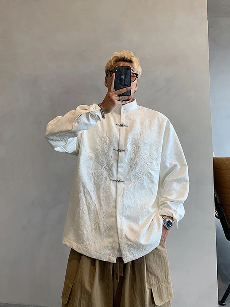 New Autumn Chinese Sle Embroidered Stand Collar Men's irt Faionable Casual Long Sve Polyester Fiber Youth Wear
New Autumn Chinese Sle Embroidered Stand Collar Men's irt Faionable Casual Long Sve Polyester Fiber Youth Wear