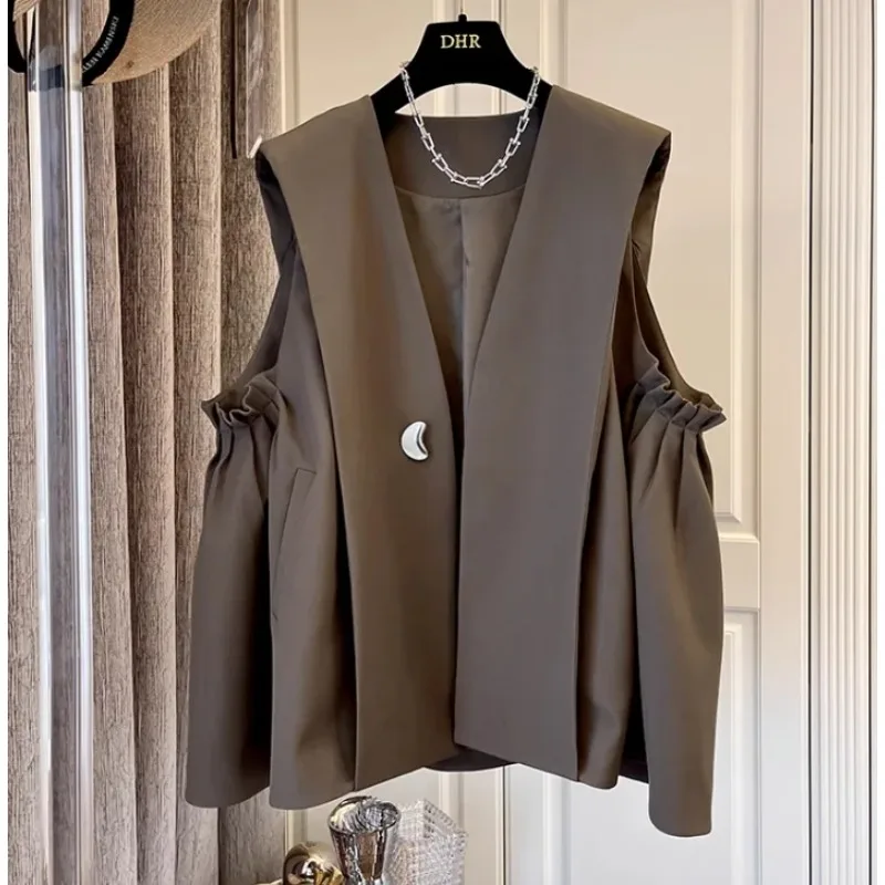 SuperAen Vintage Streetwear Style V-Neck Women's Spring Autumn Button Fashion Oversize Vest
SuperAen Vintage Streetwear Style V-Neck Women's Spring Autumn Button Fashion Oversize Vest