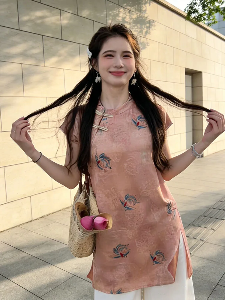 2026 Summer New Fashionable Versatile Chinese National Style Embroidered Asymmetrical Hem Stand Collar Short Sleeve Shirt Wom...
2026 Summer New Fashionable Versatile Chinese National Style Embroidered Asymmetrical Hem Stand Collar Short Sleeve Shirt Wom...