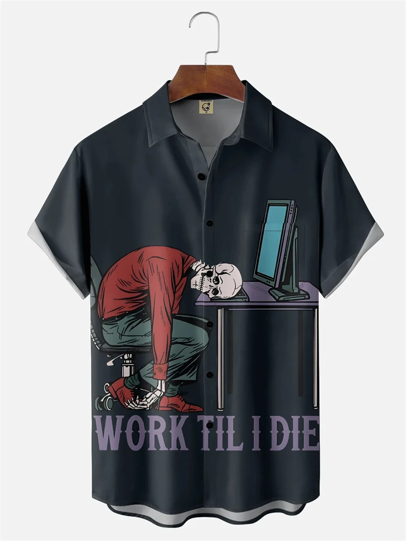 Men Shirt Fashion New Design Men's 3D Skull Print Shirt Work Day Casual Street Clothing Men's Summer Unisex Short Sleeve Tops
Men Shirt Fashion New Design Men's 3D Skull Print Shirt Work Day Casual Street Clothing Men's Summer Unisex Short Sleeve Tops