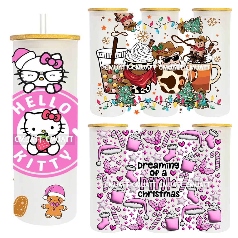 Merry Christmas Pink Cartoon Cat 25OZ Glass Can Tumbler Wrap UV DTF Transfer Stickers Printing Custom Labels DIY Waterproof Logo
Merry Christmas Pink Cartoon Cat 25OZ Glass Can Tumbler Wrap UV DTF Transfer Stickers Printing Custom Labels DIY Waterproof Logo