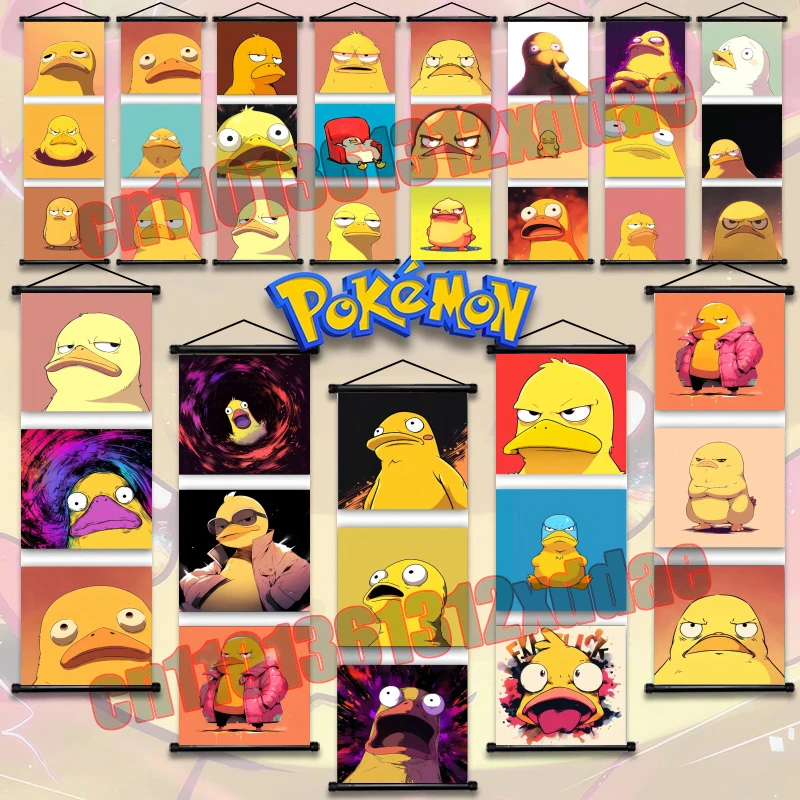 Anime Pokemon Poster, Psyduck, Various Demeanor Printing Art White Canvas Scroll Painting Wall Art Decoration Painting Gift 
Anime Pokemon Poster, Psyduck, Various Demeanor Printing Art White Canvas Scroll Painting Wall Art Decoration Painting Gift