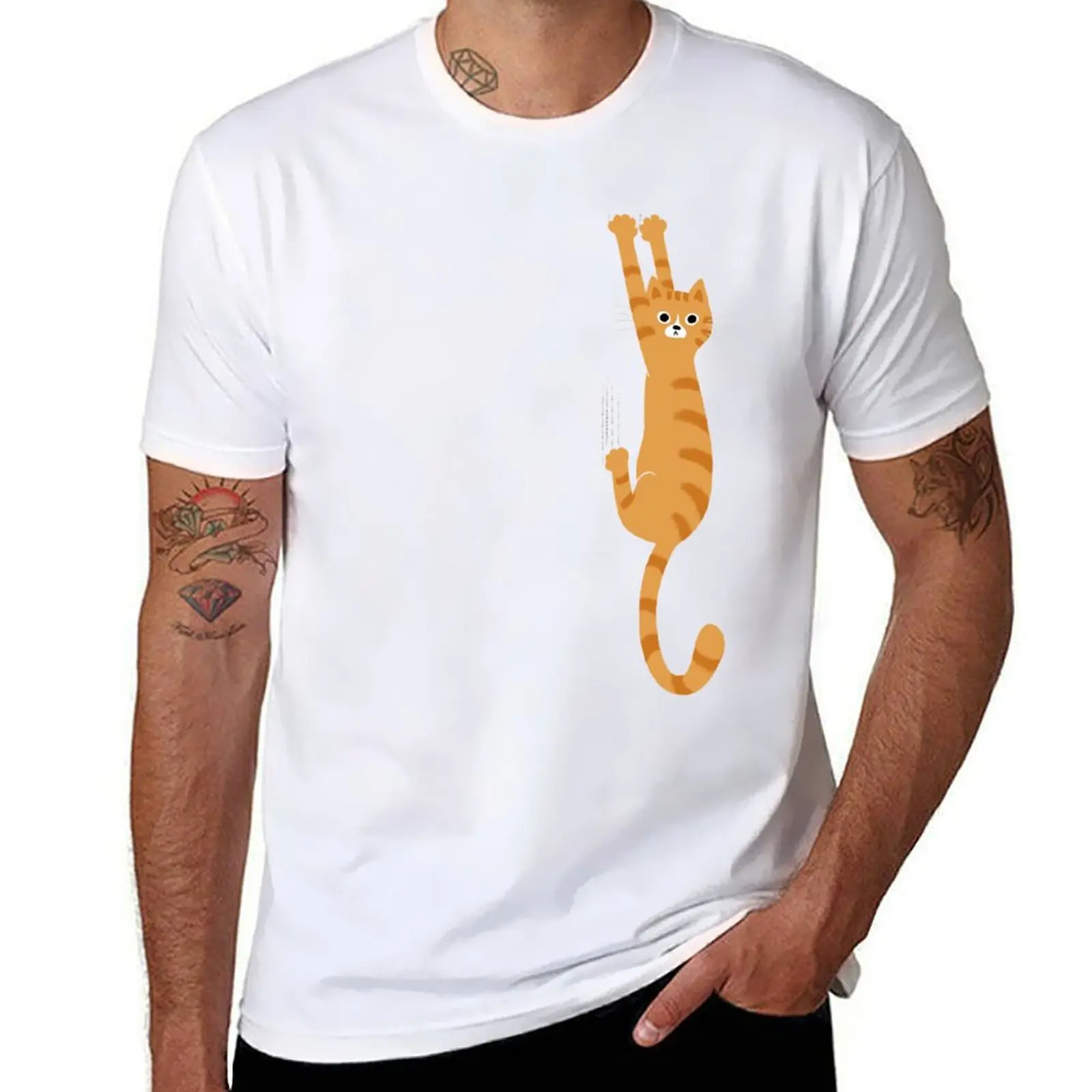 Orange Tabby Cat Hanging On | Funny Striped Cat T-Shirt printed t shirts for man funny t shirts dark humor T-Shirt
Orange Tabby Cat Hanging On | Funny Striped Cat T-Shirt printed t shirts for man funny t shirts dark humor T-Shirt