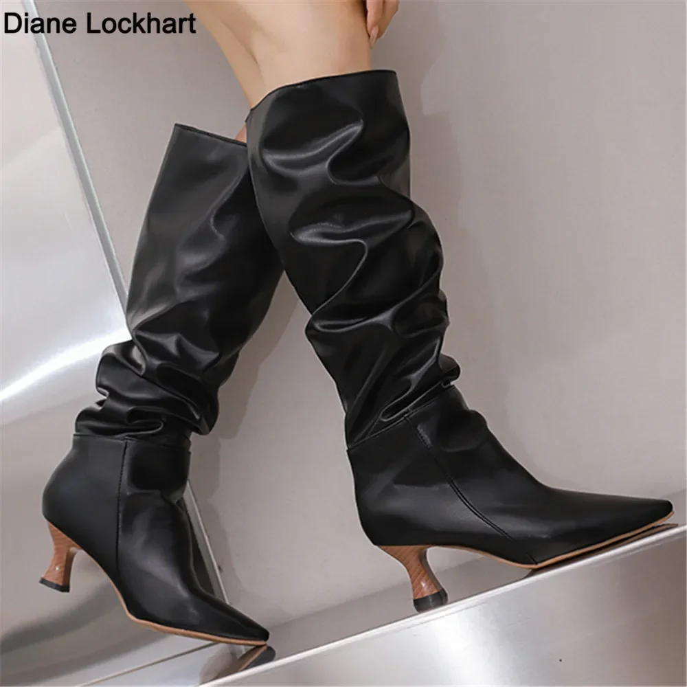 Retro Pleats Thigh High Boots for Women 2025 Autumn Thick Heeled Pointed Toe Cowboy Boots Woman Slip On Western Long Botas Mujer
Retro Pleats Thigh High Boots for Women 2025 Autumn Thick Heeled Pointed Toe Cowboy Boots Woman Slip On Western Long Botas Mujer