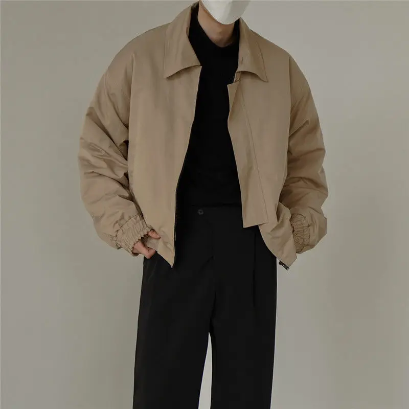 Fall Short Workwear Jacket Men's Casual Loose Collar Upwindbreaker Stylish Polyester Fiber Thickened Pure Color Functional Style
Fall Short Workwear Jacket Men's Casual Loose Collar Upwindbreaker Stylish Polyester Fiber Thickened Pure Color Functional Style