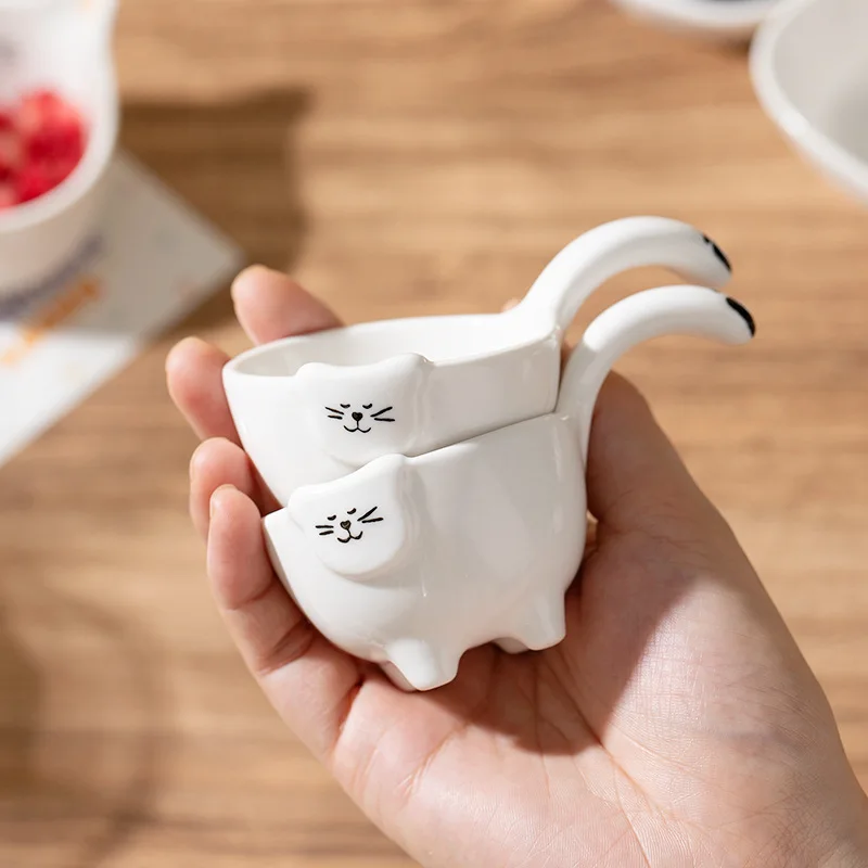 Lovely Ceramic Ketchup Dish with Cat Tail Grip Mini Condiment Plate for Western Cuisine Decorative Sauceware
Lovely Ceramic Ketchup Dish with Cat Tail Grip Mini Condiment Plate for Western Cuisine Decorative Sauceware