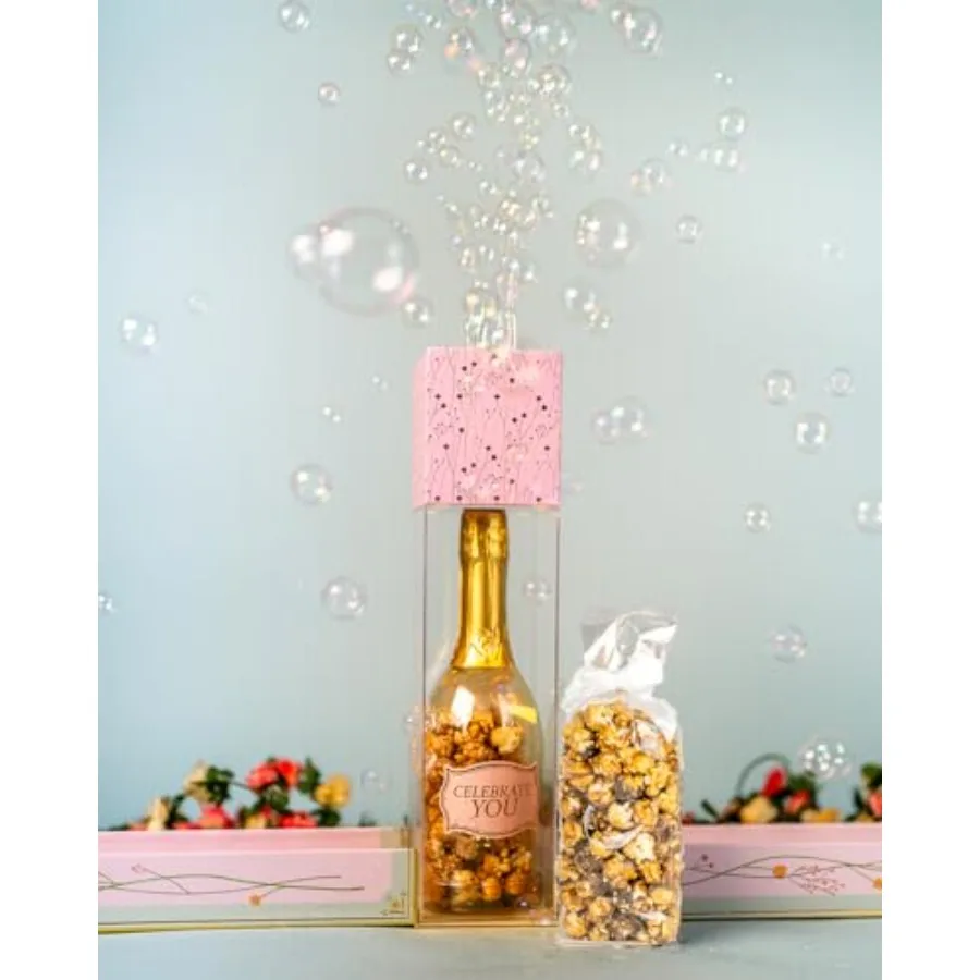 Birthday Floral Bubble Box with Chocolate Popcorn, PET plastic, transparent pink, ready-to-gift no-assembly design
Birthday Floral Bubble Box with Chocolate Popcorn, PET plastic, transparent pink, ready-to-gift no-assembly design